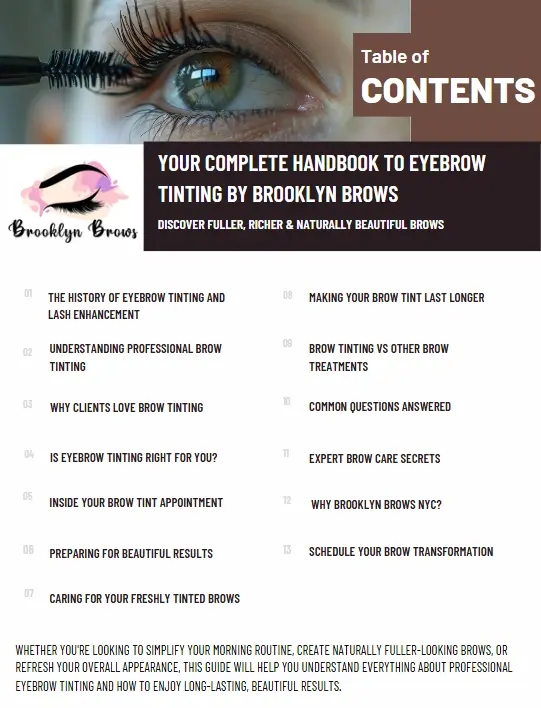 Cover of the Brooklyn Brows Eyebrow Tinting Guide