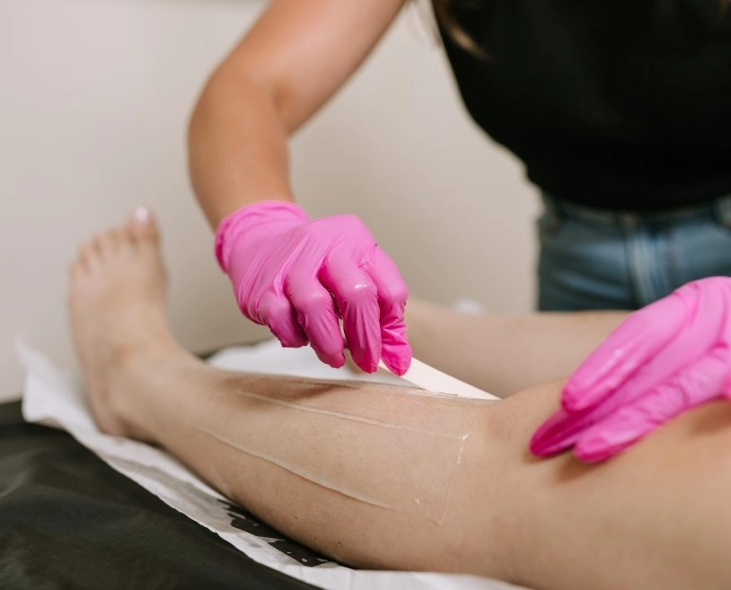 Professional leg waxing hair removal service