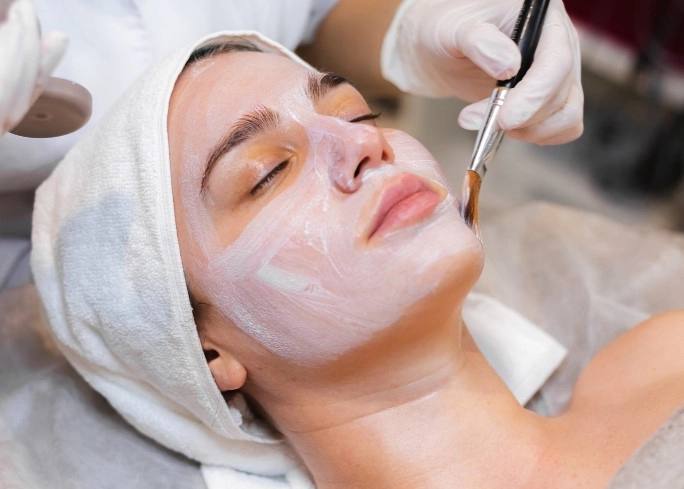 Relaxing organic facial treatment for smooth skin