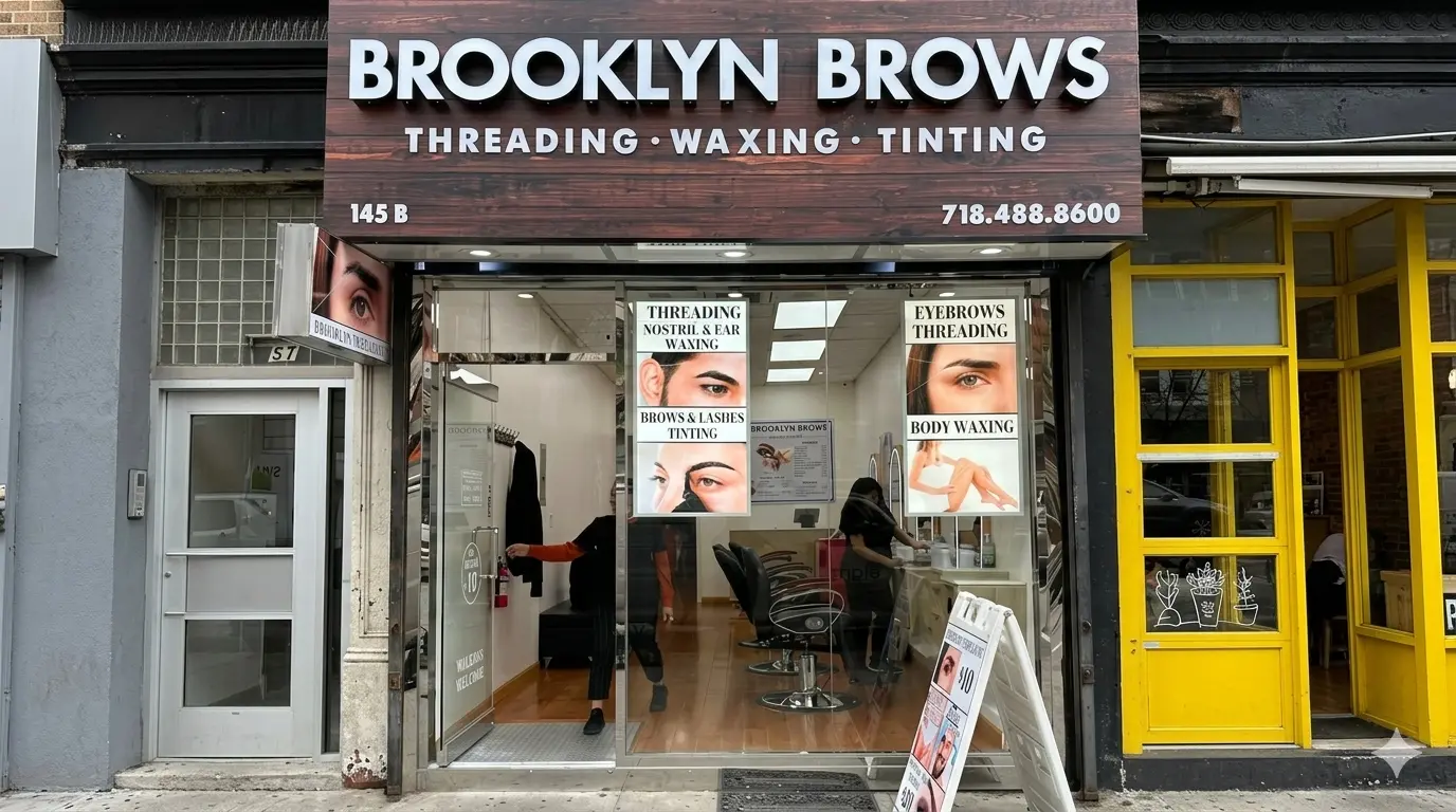Brooklyn Brows storefront at 145B Court Street