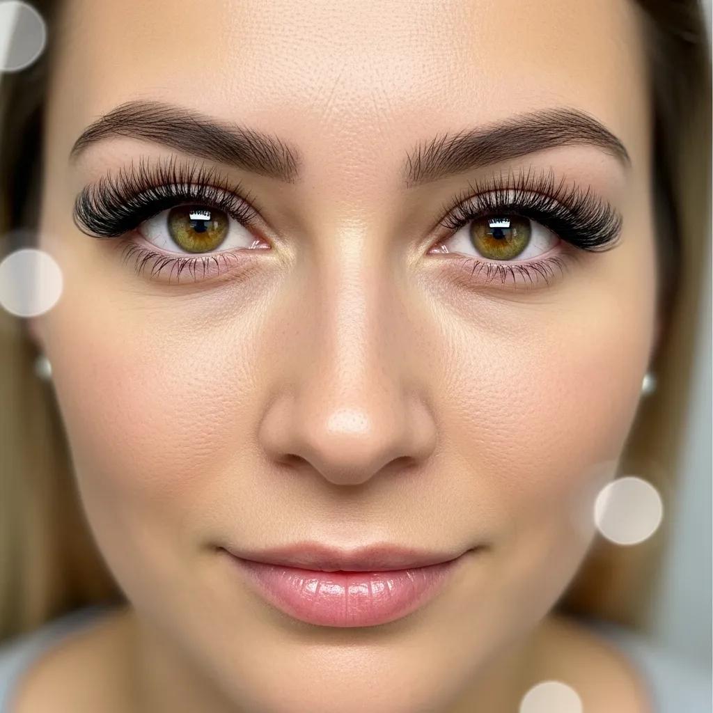 Client showing lifted, tinted lashes for an easy romantic look