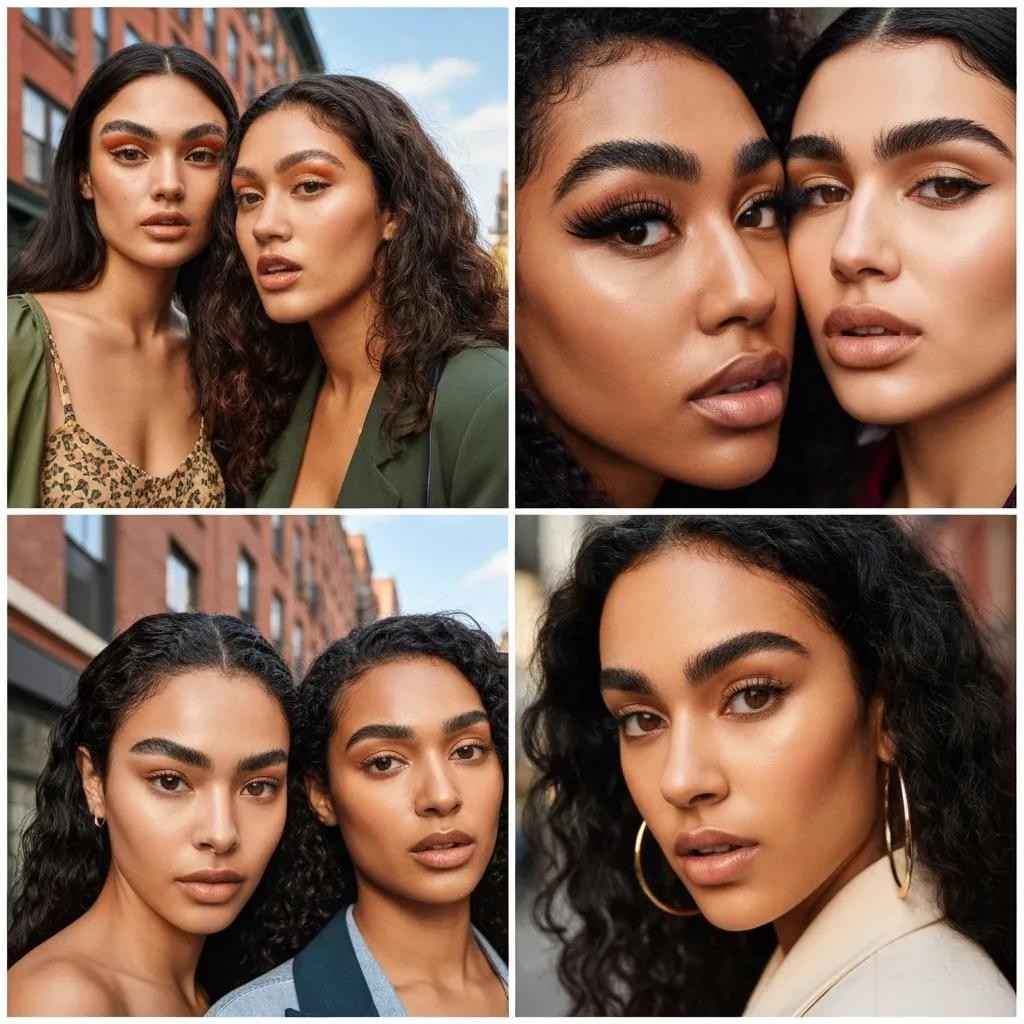 People in Brooklyn showing feathered, fluffy, and bold eyebrow styles.
