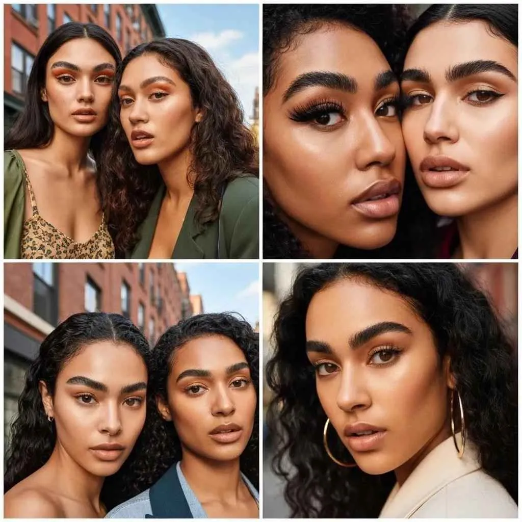 People in Brooklyn showing feathered, fluffy, and bold eyebrow styles.