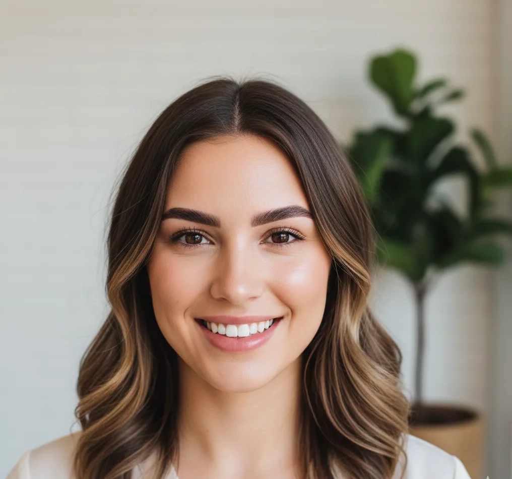 Skilled aesthetician performing precise hair threading on a client's eyebrows in a Brooklyn salon