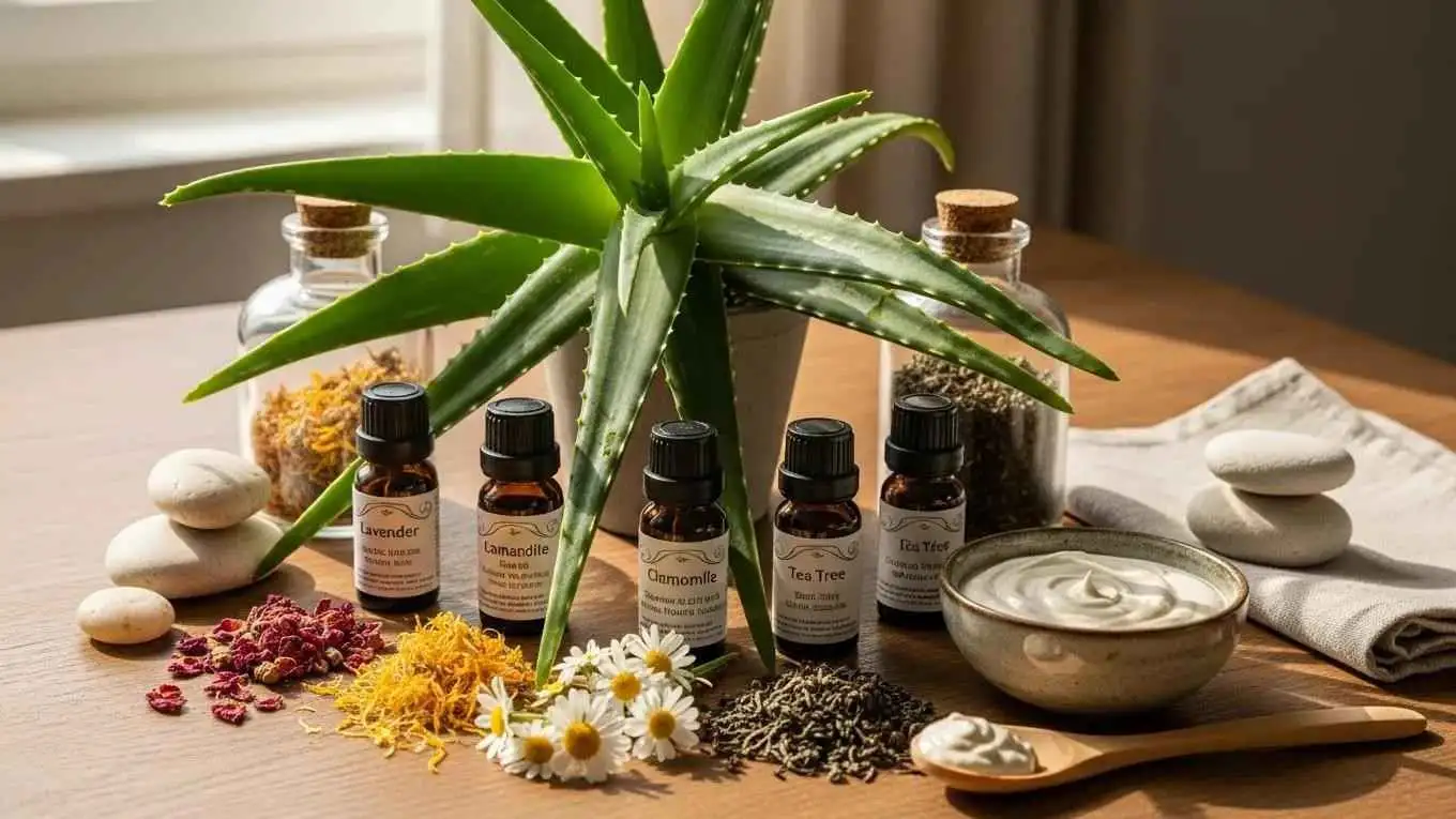 Natural skincare ingredients for Hydromedic facial treatment focusing on acne